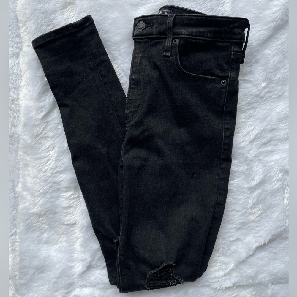 abercrombie black skinny jeans